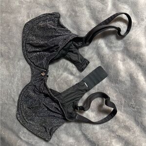 Victoria's Secret Black Shimmer Underwire Bra